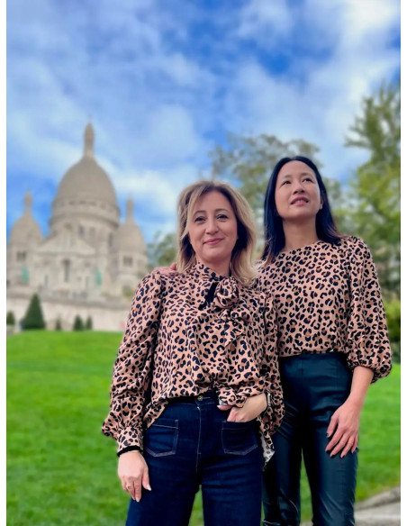 Kiara Luipaard viscose twill stof - My Dress Made