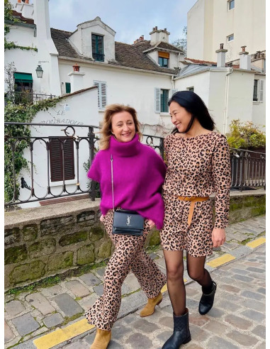 Kiara Luipaard viscose twill stof - My Dress Made