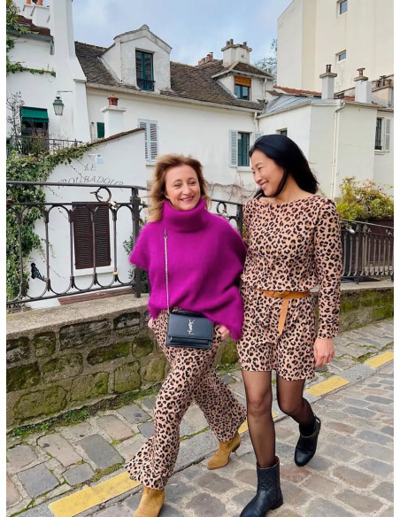 Kiara Luipaard viscose twill stof - My Dress Made