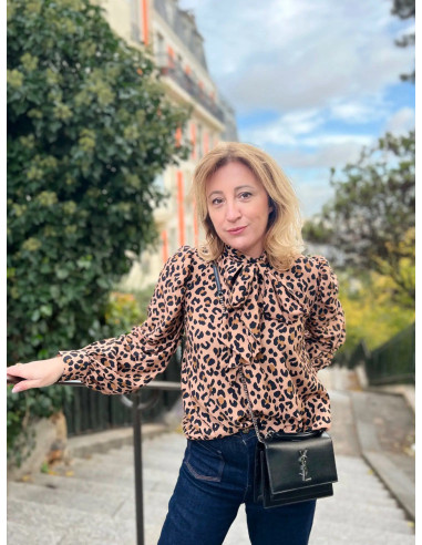 Kiara Luipaard viscose twill stof - My Dress Made