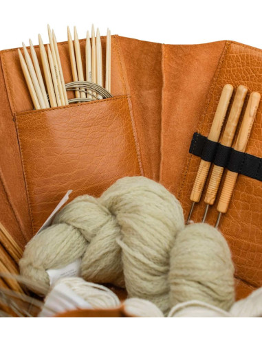 Grote naaidoos en handwerkdoos Muud Evita XL - Whisky