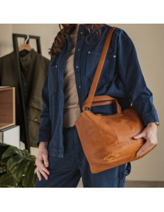 Mini shopper voor breien en haken Muud Hiba - Whisky