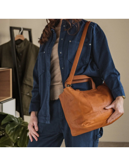 Mini shopper voor breien en haken Muud Hiba - Whisky