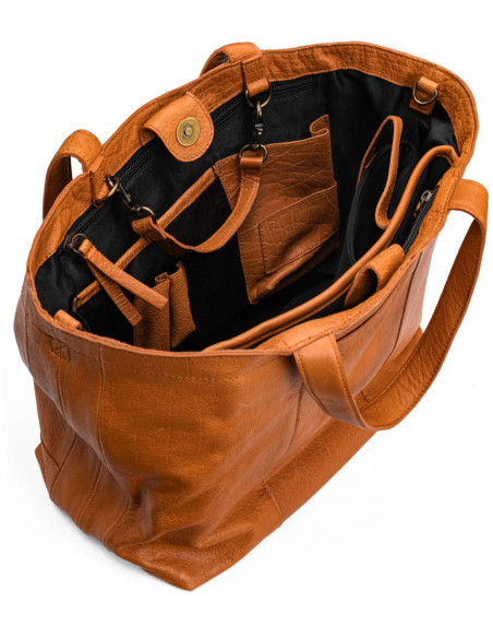Mini shopper voor breien en haken Muud Hiba - Whisky
