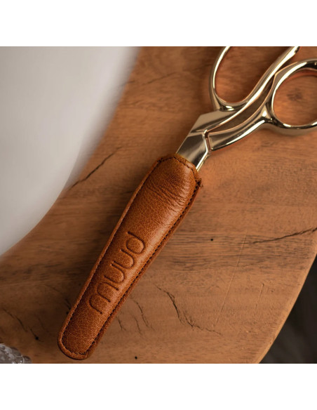 Leren beschermhoes voor naaischaren Muud Etui - Whisky