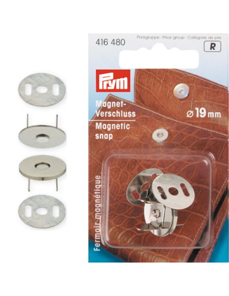 Magnetische drukknoop - Zilver