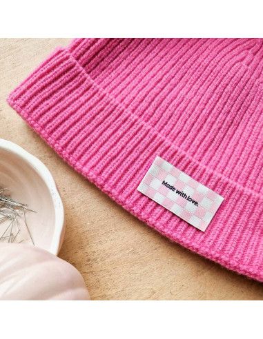Set van 5 labels om op te naaien - Made with love