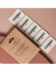 Set van 5 geweven labels om op te naaien - Cosmic Girl