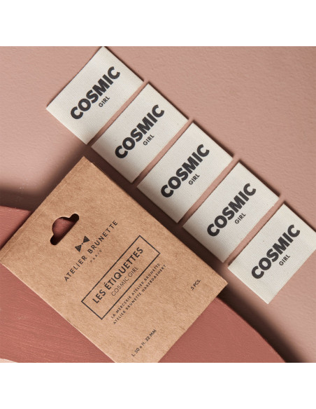 Set van 5 geweven labels om op te naaien - Cosmic Girl
