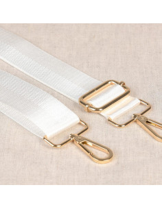 Tasriem met karabijnhaken - Wit