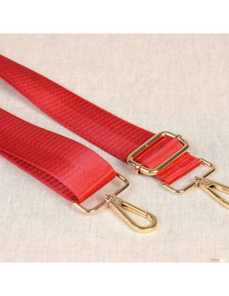 Tasriem met karabijnhaken - Rood