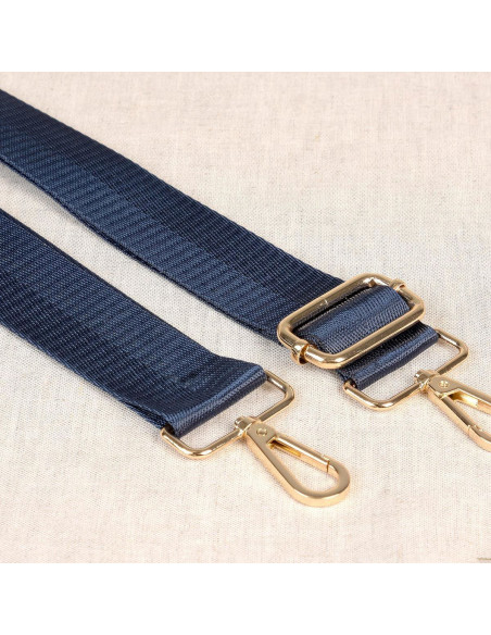 Tasriem met karabijnhaken - Marineblauw