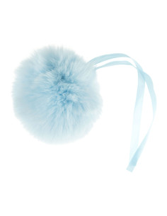 Imitatiebont pompon 11 cm - Babyblauw