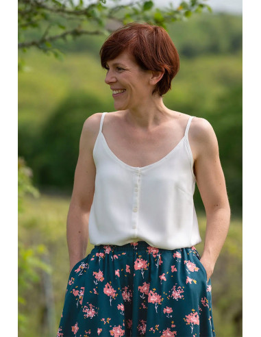 Viscose satijn twill stof - Églantine & Zoé