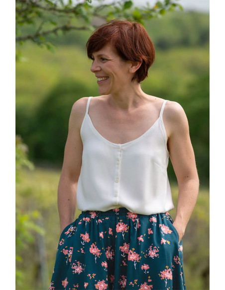 Viscose satijn twill stof - Églantine & Zoé