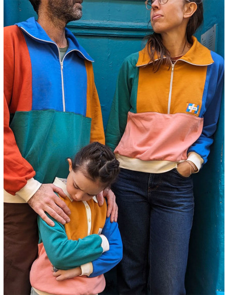 Retro sweater patroon Atlas voor kinderen & volwassenen - Marmaï Patterns