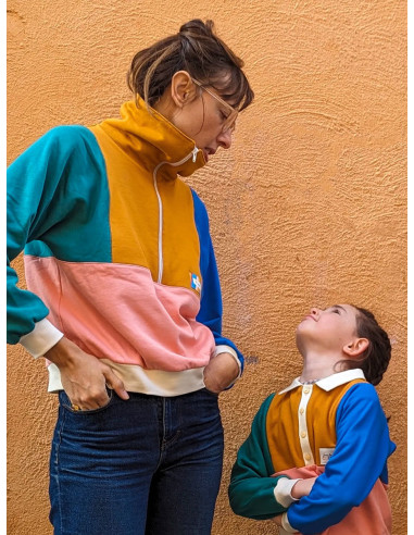 Retro sweater patroon Atlas voor kinderen & volwassenen - Marmaï Patterns