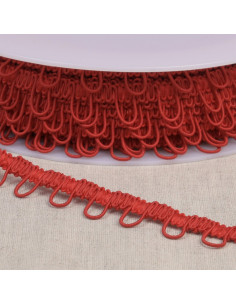 Elastisch knoopsgatlint - Rood