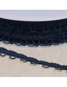 Elastische galon met knoopsgat - Marineblauw