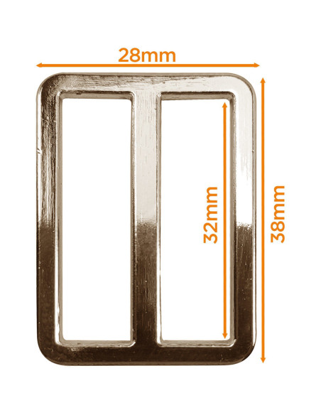 Premium metalen gesp - Lichtgoud 32 mm