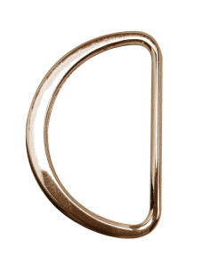 Half ronde platte gelaste ring 32 mm - Licht goud