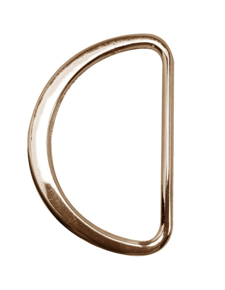 Half ronde platte gelaste ring 32 mm - Licht goud