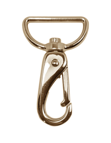 Premium metalen musketon - Lichtgoud 65 x 32 mm