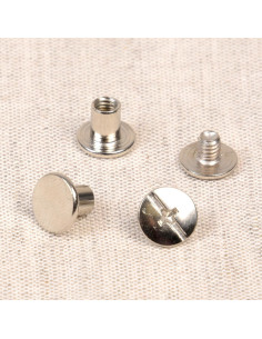 8 sets Chicago-schroeven 10 mm x 6 mm - Zilver