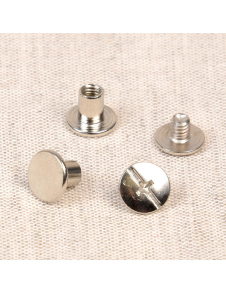 8 sets Chicago-schroeven 10 mm x 6 mm - Zilver