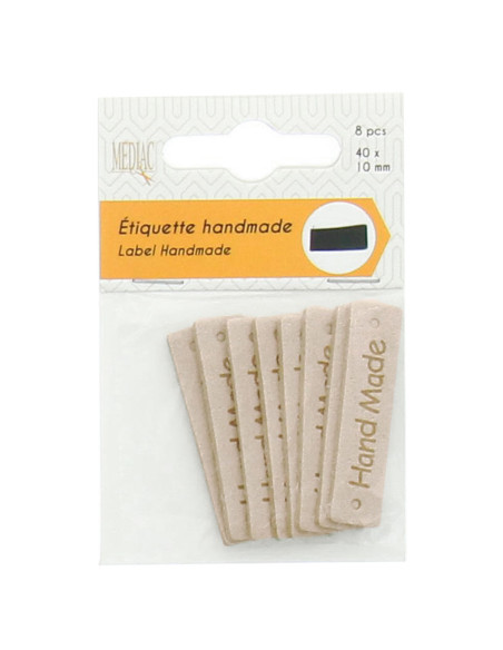 Set van 6 nep-etiketten - Hand Made ivoor