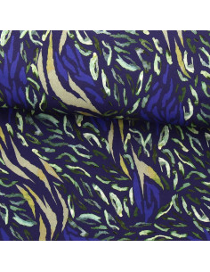 Fantasie viscose stof - Zaiba blauw en groen