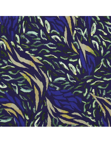 Fantasie viscose stof - Zaiba blauw en groen