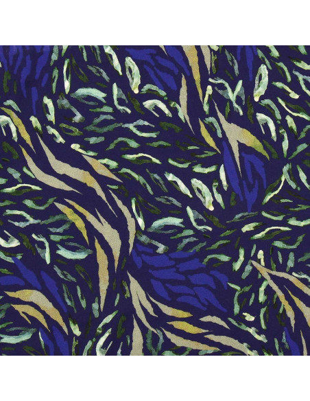 Fantasie viscose stof - Zaiba blauw en groen