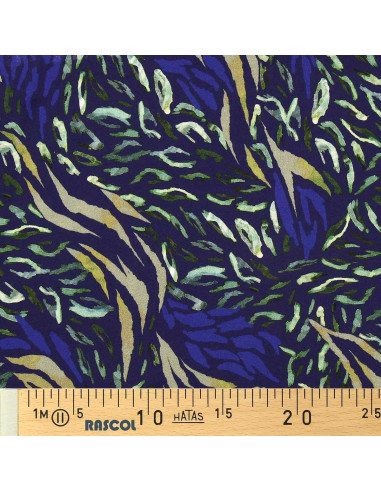 Fantasie viscose stof - Zaiba blauw en groen