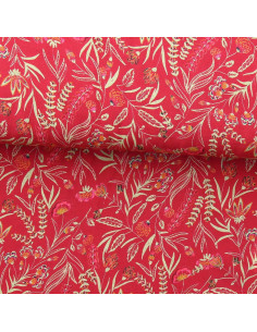 Fantasie viscose stof - Rama rood en oranje