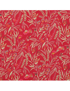 Fantasie viscose stof - Rama rood en oranje 2