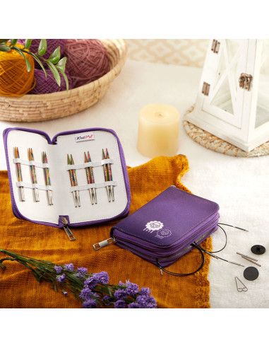 KnitPro Deluxe Symfonie Wood korte rondbreinaalden set