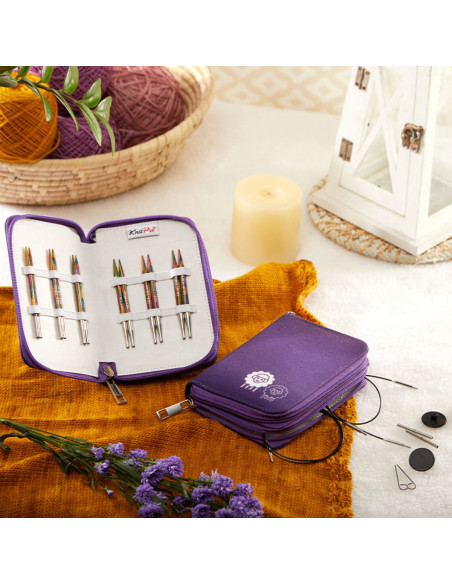 KnitPro Deluxe Symfonie Wood korte rondbreinaalden set