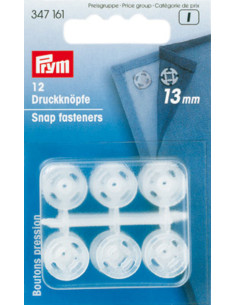 Transparante plastic drukknopen 13 mm