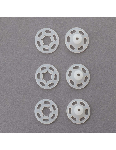 Transparante plastic drukknopen 13 mm