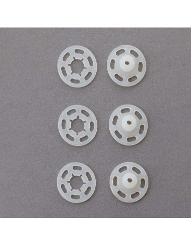 Transparante plastic drukknopen 10 mm