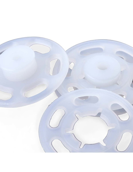 Transparante plastic drukknopen 7 mm