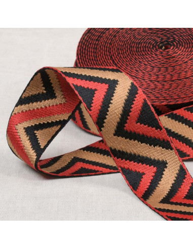 Etnische riem - Rood multicolor