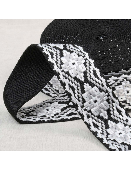 Etnische riem - Zwart en wit