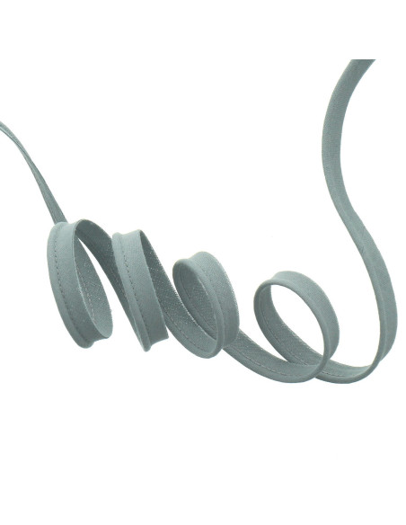 Paspelband volledig textiel 10 mm - Middengrijs