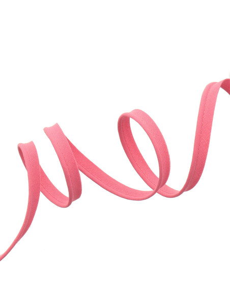 Paspelband volledig textiel 10 mm - Roze
