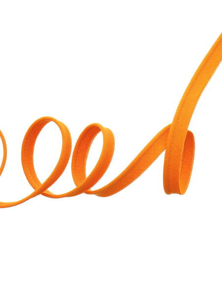 Paspelband volledig textiel 10 mm - Oranje
