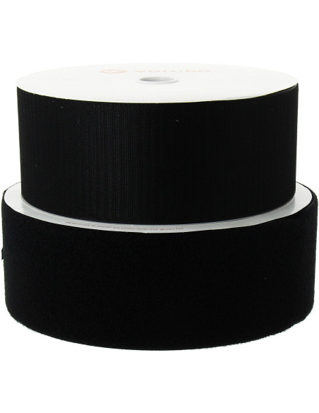 VELCRO® Merk zelfklevend zwart 100 mm breed rol van 25 meter