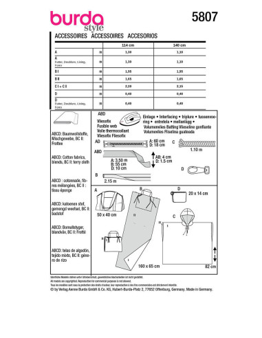 Accessoirepatroon - Burda 5807