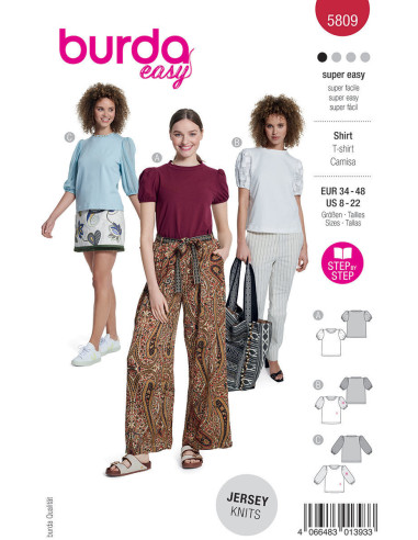 T-shirt patroon - Burda 5809